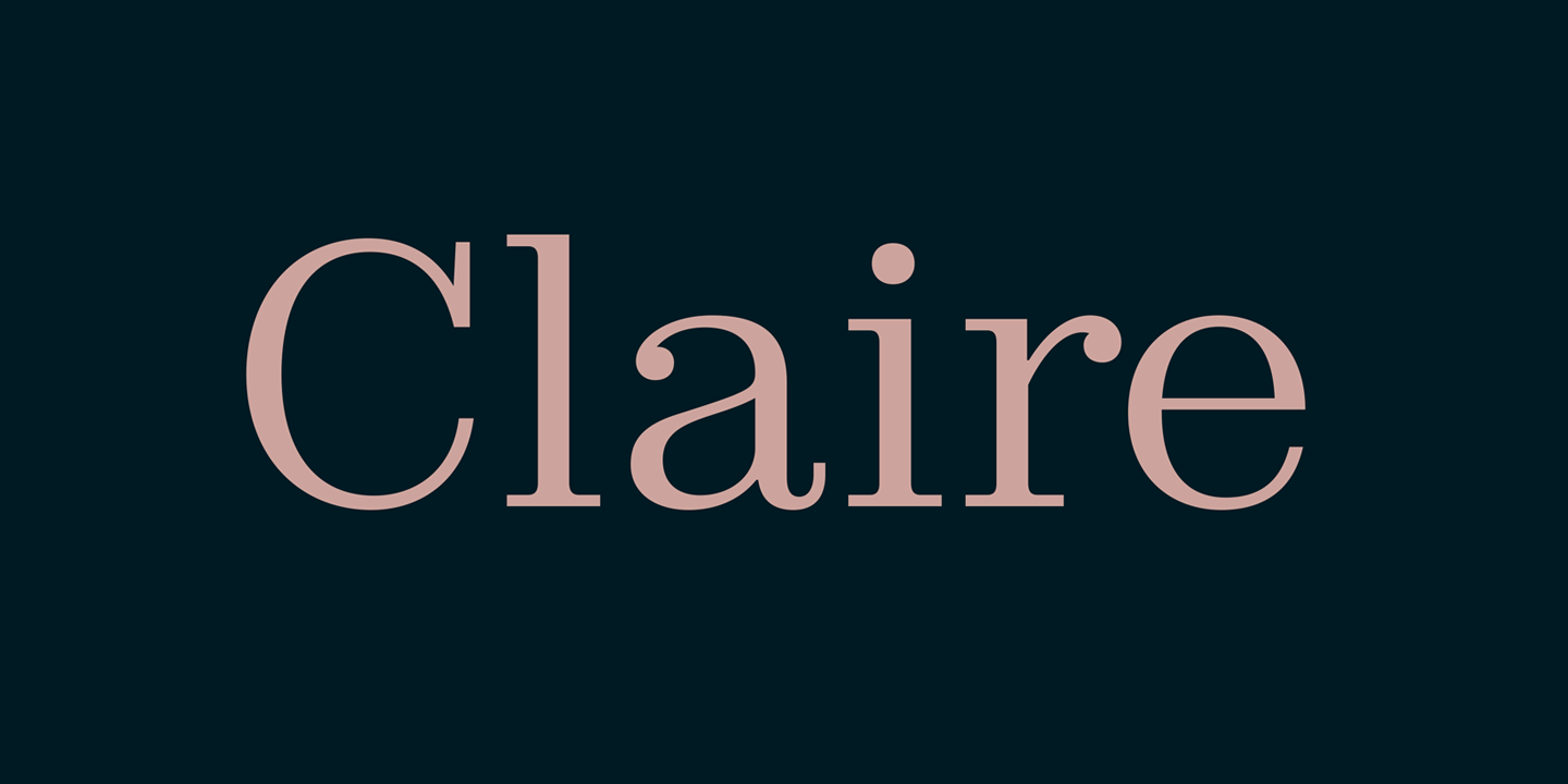 Пример шрифта Claire